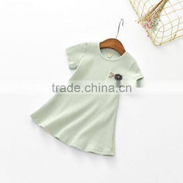 S33563W Girl Summer CottoN Knitting Short Sleeve Breathable Tops Tee Shirts photo-5