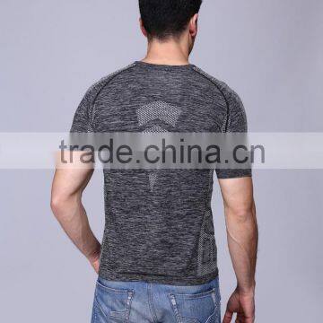Sportswear Fitness Latest Design Mens Mesh t Shirts Seamless Gym Shirt photo-2