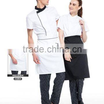 Juqian Traditional Fit White Short Sleeve Chef Coat Uniform/Knotted Cloth Buttons 100% Cotton Cook Uniform photo-5