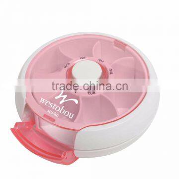 Push-It Pill Dispenser - Has a Push Button Center to Rotate Daily Dosage of Tablets or Capsules and Comes With Your Logo photo-2