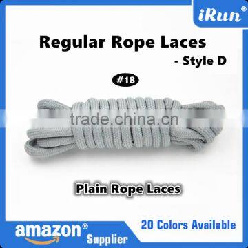 Light Gray Youth Candy Color Rope Laces Polyester Rope Lace - Yeezy Rope Laces Plain Rope Laces - 20 Colors Available