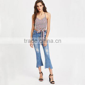 Bownot and Stripe Tank Top, Ladies Fashion New Design Clothing 2017 photo-6
