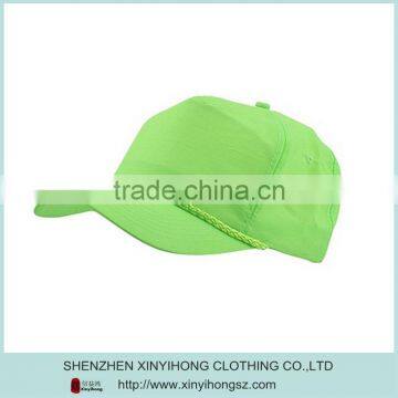 light green color 100% polyester breathable sports caps/ hats