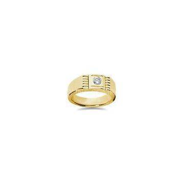 Stylish Ladies Fashion Rings Diamonds With 14K Gold Plating Fantasy Jewelry