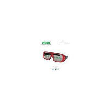 Foldable Red Circular Polarized 3D Glasses For 4DX Movie With PE Frame 0.26~ 0.mm Filter Lens