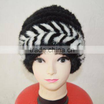 SJ922-07 Fashionable Free Size Black Mink Hats for young Girl