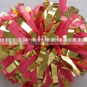 metallic cheerleading pom poms