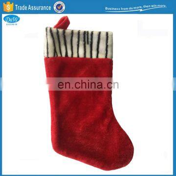 Luxury Zebra Stripe Edge Plush Christmas Stocking