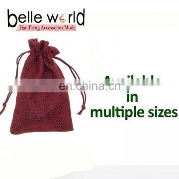 Wholesale Fancy Colorful Burlap Jute drawstring Pouch