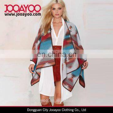 Latest Women Chic Procho Design Ladies Fashional Woven Wool Poncho