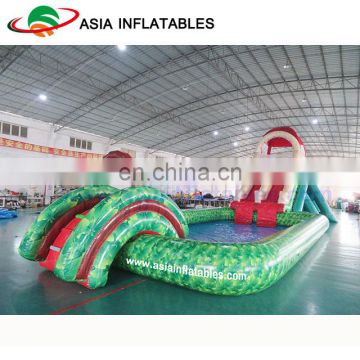 Full Digital Printing Inflatable Open Water Park Games , Inflatable Water Land Park