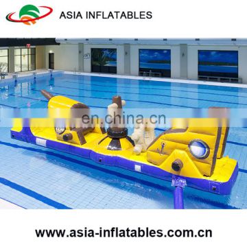 Inflatable Pirate Ship And Shark Water Obstacle Course Games