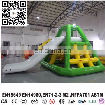 Heat Sealed Giant Inflatable floating slide Climbing Water Tower Water Park equipment