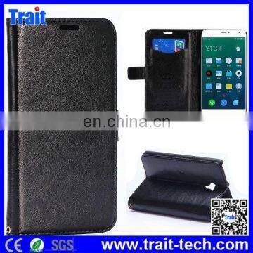 Crystal Grain Pattern Wallet Style Magnetic Flip Stand PC+PU Leather Case for Meizu MX4