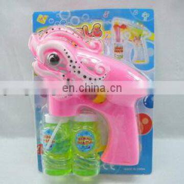 Kids plastic battery operated toy musical and led bubble gun