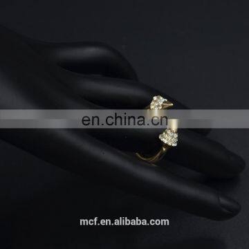 MCR-0037 fashion latest horns shaped novel ring designs for girls