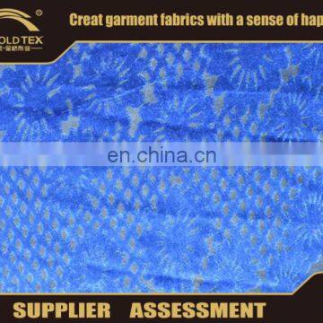 2016 Alibaba China Knitted High Velour Jacquard Black Flock Fabric Custom