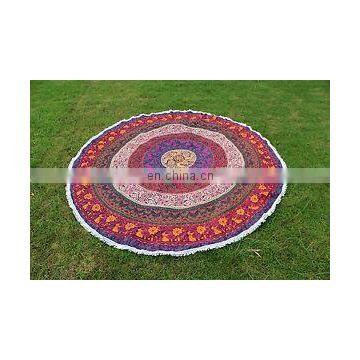 Indian Round Mandala Hippie Tapestry Roundie Beach Towel Yoga Mat