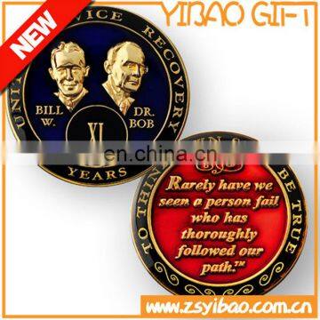 3D good quality custom metal soft enamel challenge gold coin