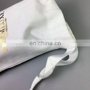 Custom Gold Logo Drawstring Pouch Bags Dust Bag With Two Strings photo-4