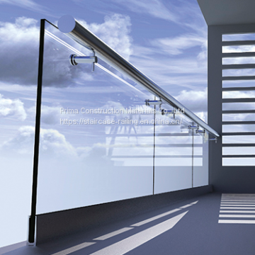 Aluminium U channel glass railing stainless steel handrails design