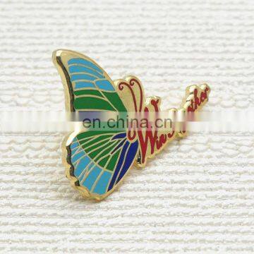 Custom Shape Hard Enamel Butterfly Lapel Pin Badge for Souvenir photo-2