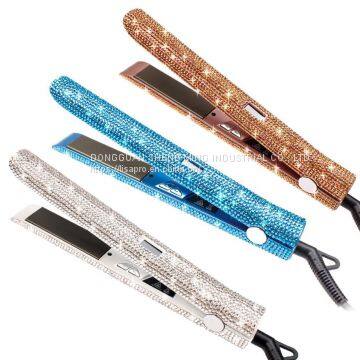 Gorgeous Rhinestone Bling Bling 1 Inch LCD Temperature Display Hair Straightener