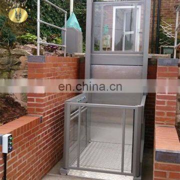 7LSJW Shandong SevenLift 250kg electric hydraulic wheelchair stairs lift platform for in house