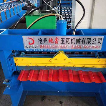 PLC Controlled Automatic Trapezoid Metal Roof IBR Sheet Roll Forming Machine for Sales photo-4