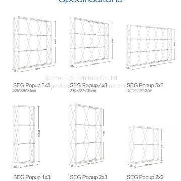 SEG Pop Up Stand ,back Wall Exhibition Display ,Exhibition Display SEG Pop up Stand/back Wall ,Customized Portable Fabric Straight Freestanding 3X3 Back Lit Exhibition Seg Pop Up Stand photo-4