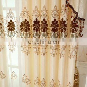 Wholesale European Style Blackout Embroidery Curtain Ready Made Custom Bedroom photo-2