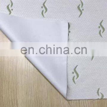 Waterproof laminated fabric with 220GSM bamboo jacquard cloth (40%bamboo 60%poly) +0.015mmTPU+70gsm 100%poly knitting fabric