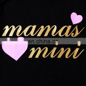 2019 New Baby Girl Mamas Mini Letter Print Romper & Floral Print pp Pants & Bow Headbands 3pcs Suits FREE SHIP photo-5