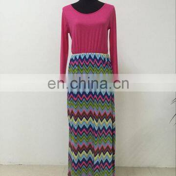 2019 NEW CHEVRON ZIGZAG PRI NT Mommy and me Maxi Dress Mother Daughter Matching Dress (this Link for Girls,1-10years) photo-3