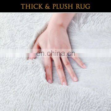 Customized Square Faux Fur Fake Sheepskin Shaggy Area Rugs White Faux Fur Carpet photo-3