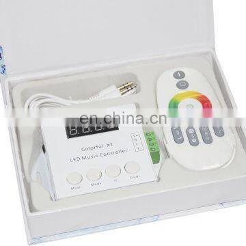 DC5V-12V WS2812B/WS2811/WS2813/USC1903/6803 Music X2 Led Music Controller Strip Modules MAX 1000pixels With RF Touch Remote photo-5