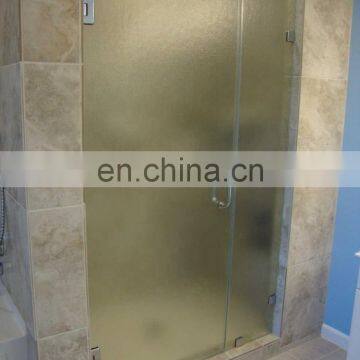 Frosted Glass Screen Tempered Glass Shower Doors for Bathrooms Silding Glass Shower Door photo-5