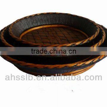 2013 New Style Wholesale Elegat Various Shaped Willow Wicker and Woodchip Storage Plate photo-3