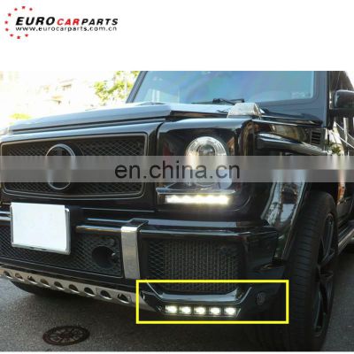 G63 4*4 front lip fit for G-class W463 G63 2017year to B-style G63 4x4 front lip with led and illuminated logo