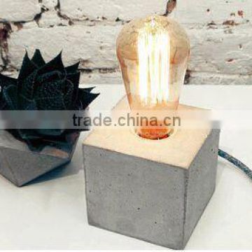 Diy industrial concrete lamp base for concrete table lamp in different shape