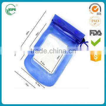 Plastic pvc waterproof pouch with rope string