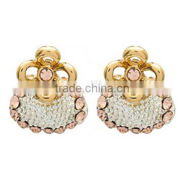 2015 new fashion rhinestone stud earrings for woman wholesale chinese costume jewellery