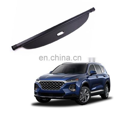 Cargo Cover For Santa Fe 5 Seats 2019- Retractable Rear Trunk Parcel Shelf Security Cover Shielding Shade Accessories