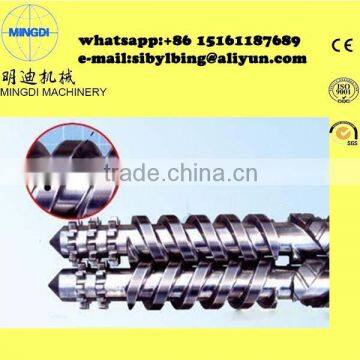 Conical twin screw barrel extruder screw and barrel plastic barrel