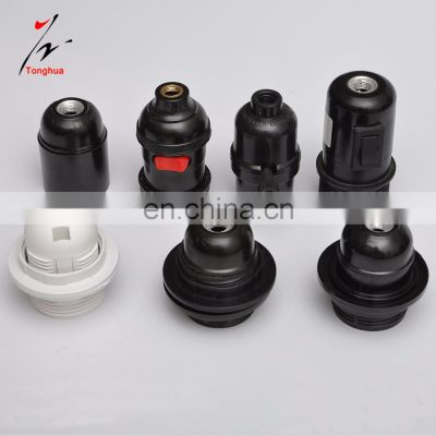 Types of Plastic Electric Lamp Holders with Ring for Pendant Light Chandelier with Sock E27