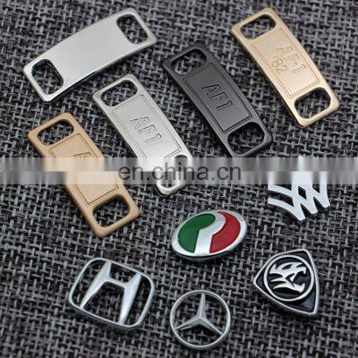 Fancy Design Garment Metal Brand Logo Metal Clothing Labels Decorative Bag Custom Metal Tags