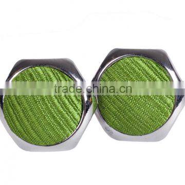 Green Cuflink, Manschettenknopf, bouton de manchette, gemelo, cufflink