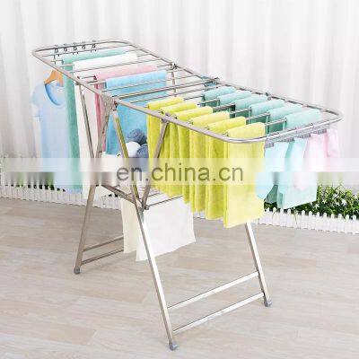 Multi-purpose Free Standing Folding Clothes Drying Rack Household Stainless Steel Rectangular Heavy Duty Clothes Drying Rack photo-2