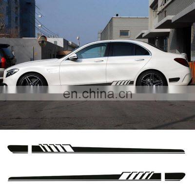 Universal Car Waist Side Skirt Decoration Stickers Decals Vinyl For Mercedes Benz W205 W203 W204 C Class Auto Car Accessories