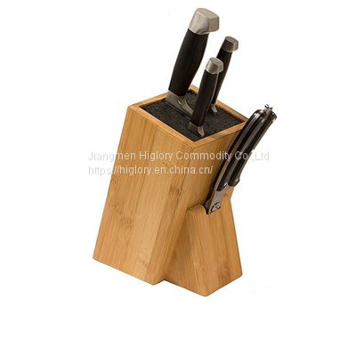 Hot Selling Natural Anti-slip Durable Wood Knife Block With Nylon Straw Knife Holder